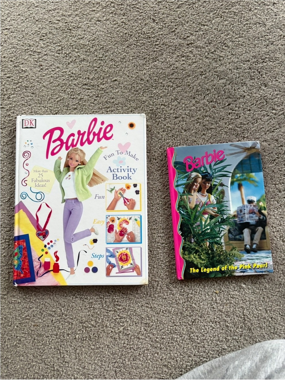 Barbie Vintage Y2K Activity Book & Pink Pearl Mystery Book Lot of 2